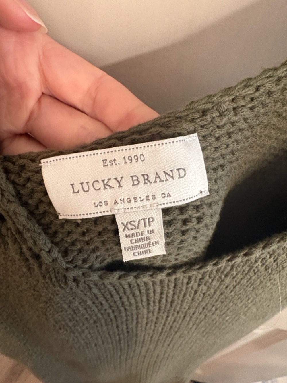 Lucky Brand Olive Knit Tank Top - Picture 2 of 2